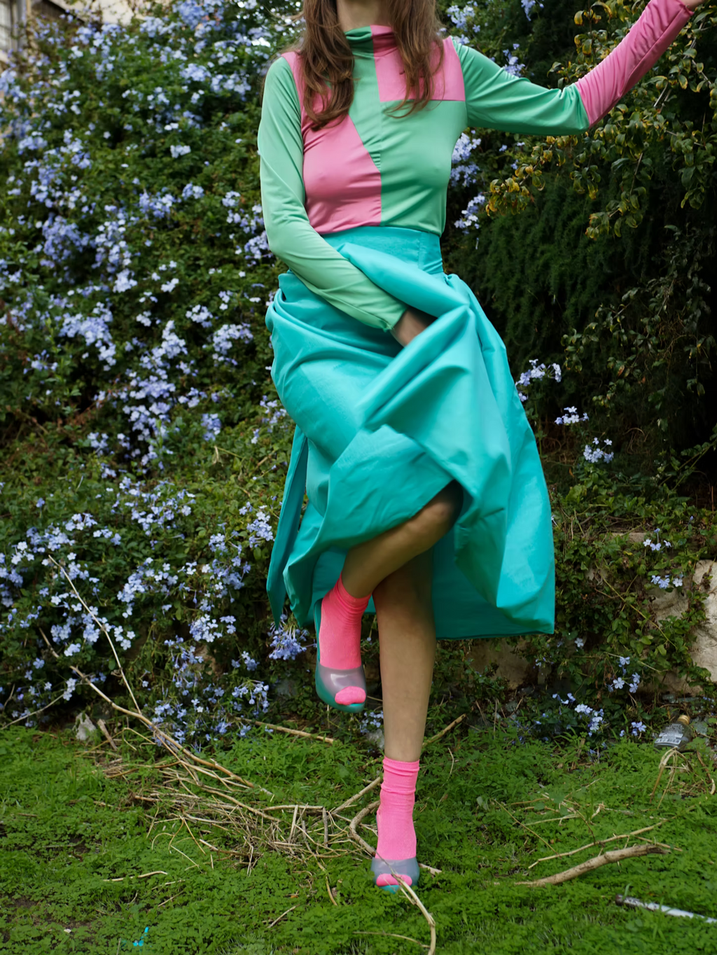 Bow Taffeta Skirt