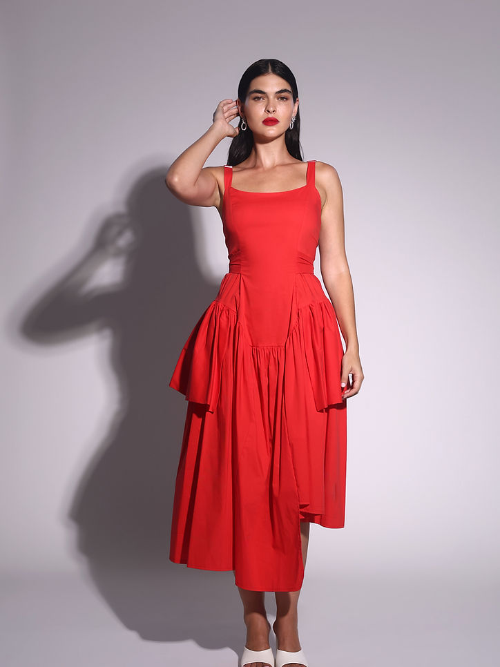 Lilly Dress - Red on Fire