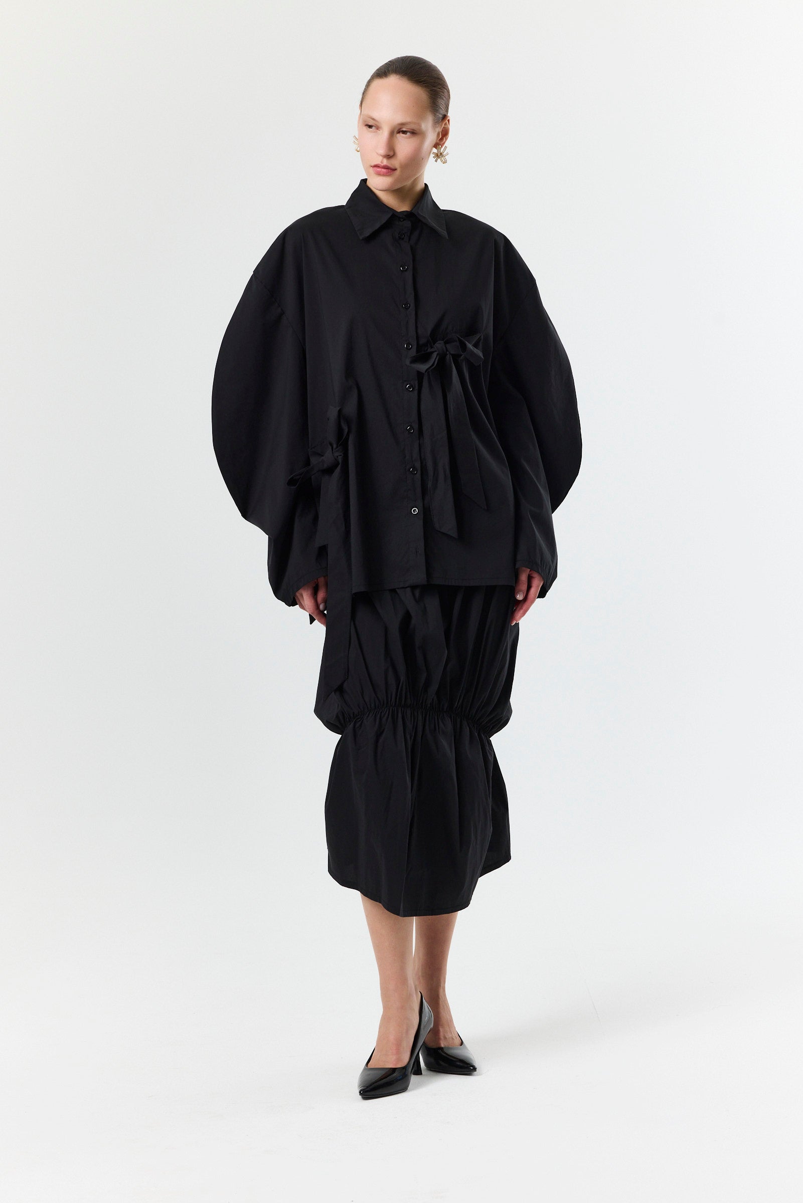 Unexpected Skirt- Black Cotton