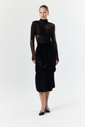 Unexpected Skirt- Black Velvet