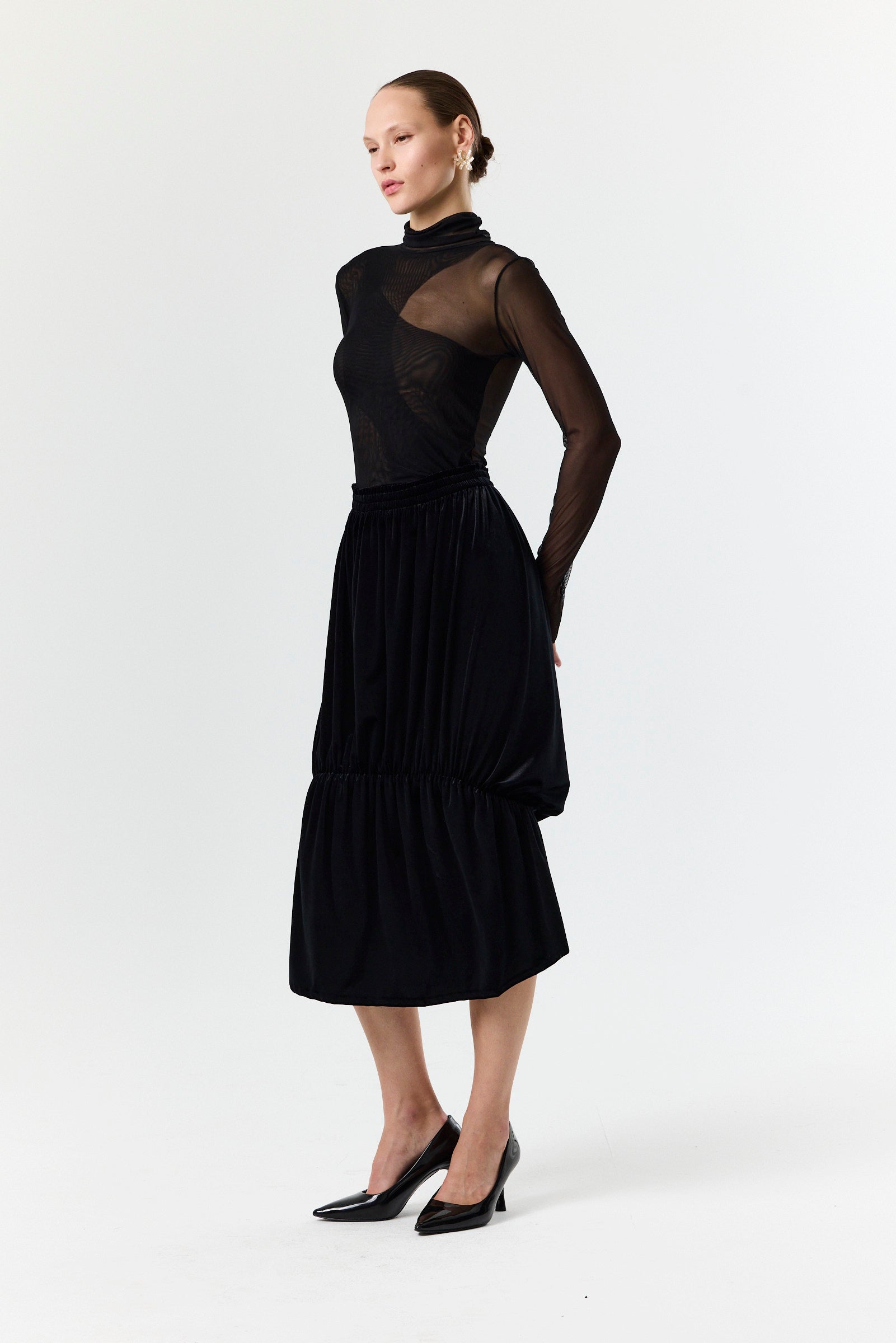 Unexpected Skirt- Black Velvet