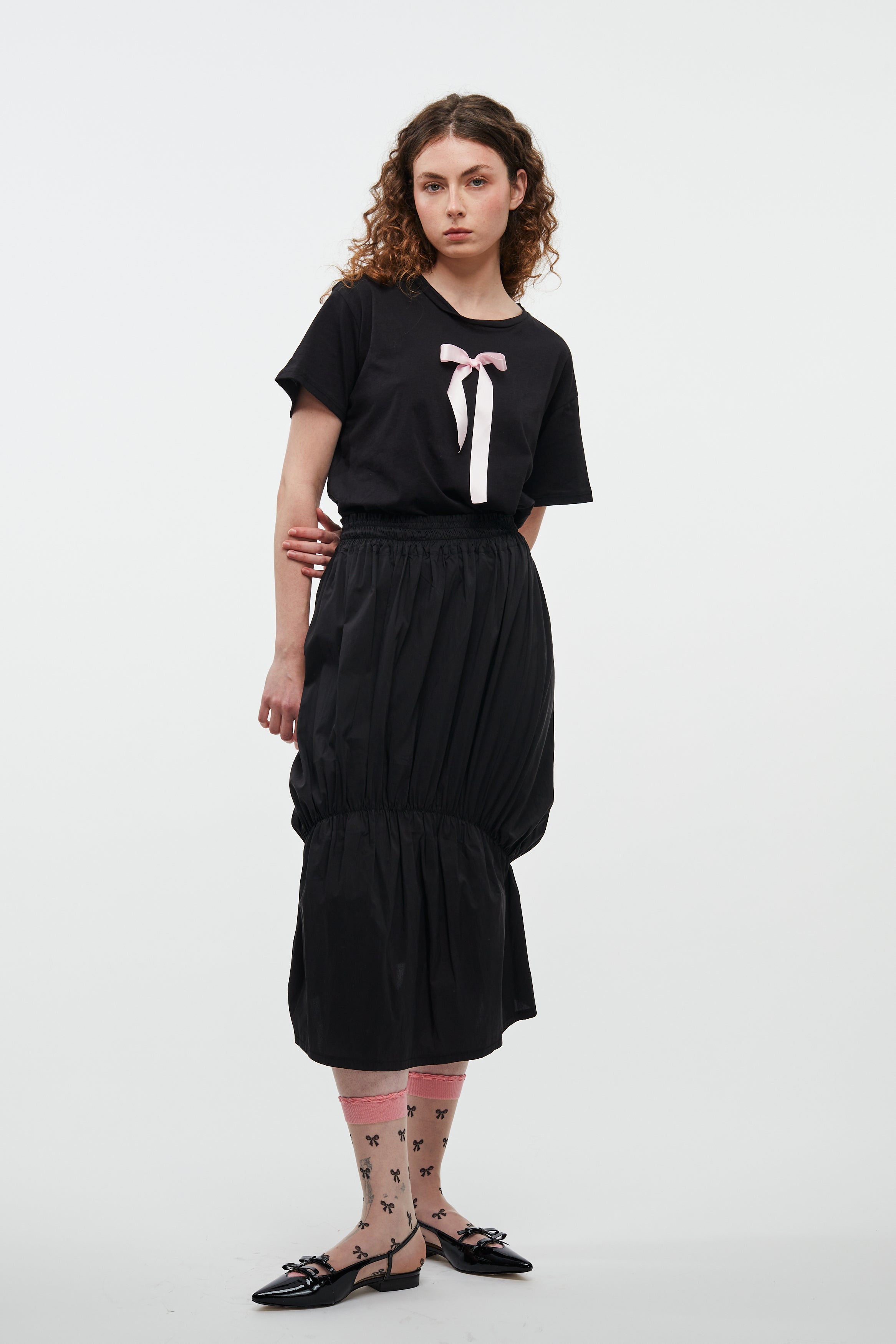 Unexpected Skirt- Black Cotton