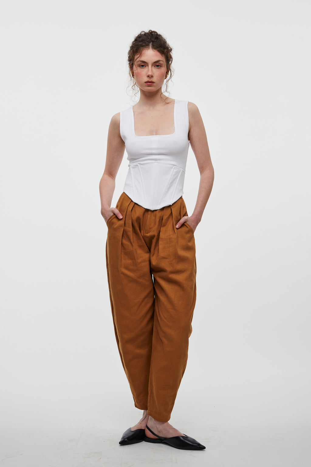 Round Pants- Brown Drill