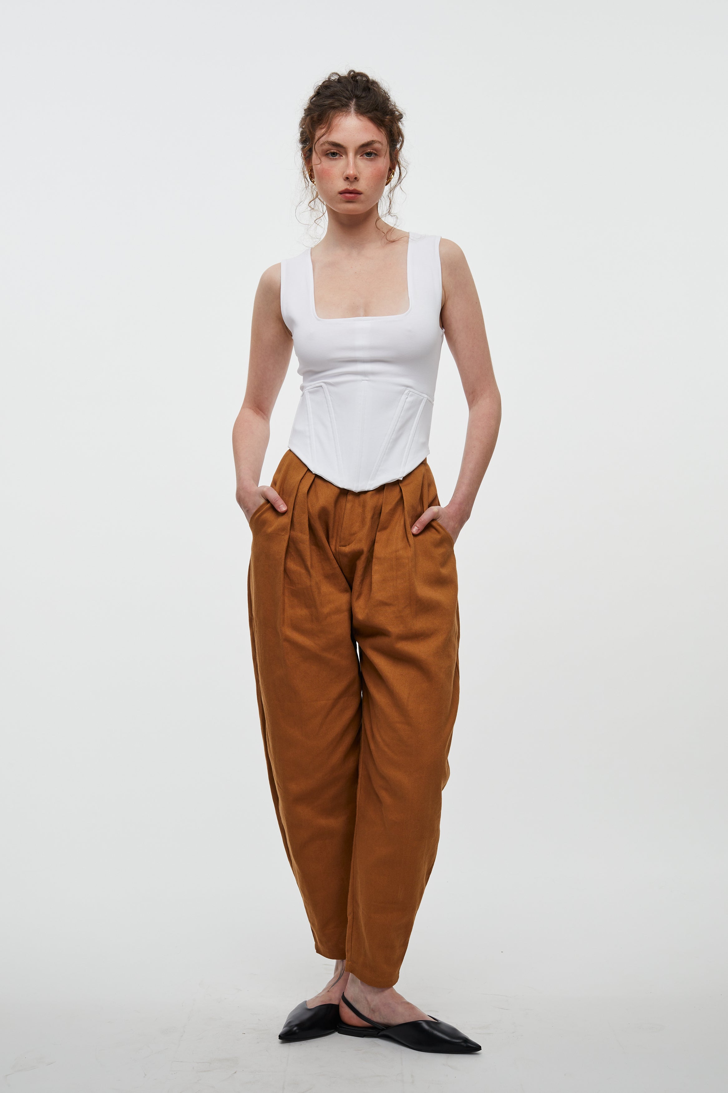 Round Pants- Brown Drill