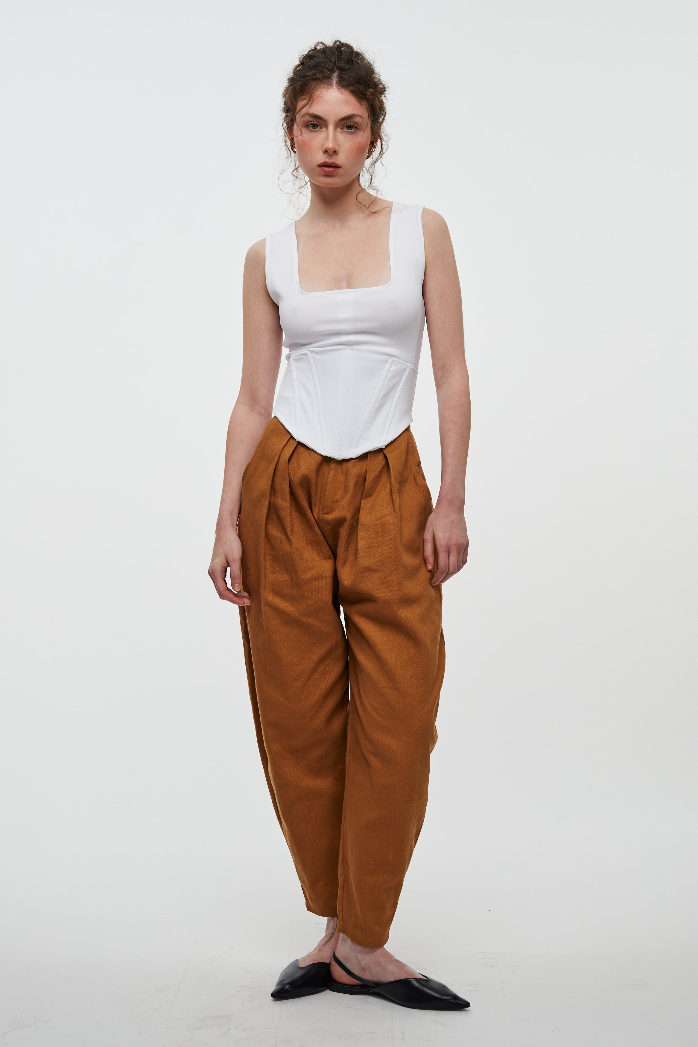 Round Pants- Brown Drill